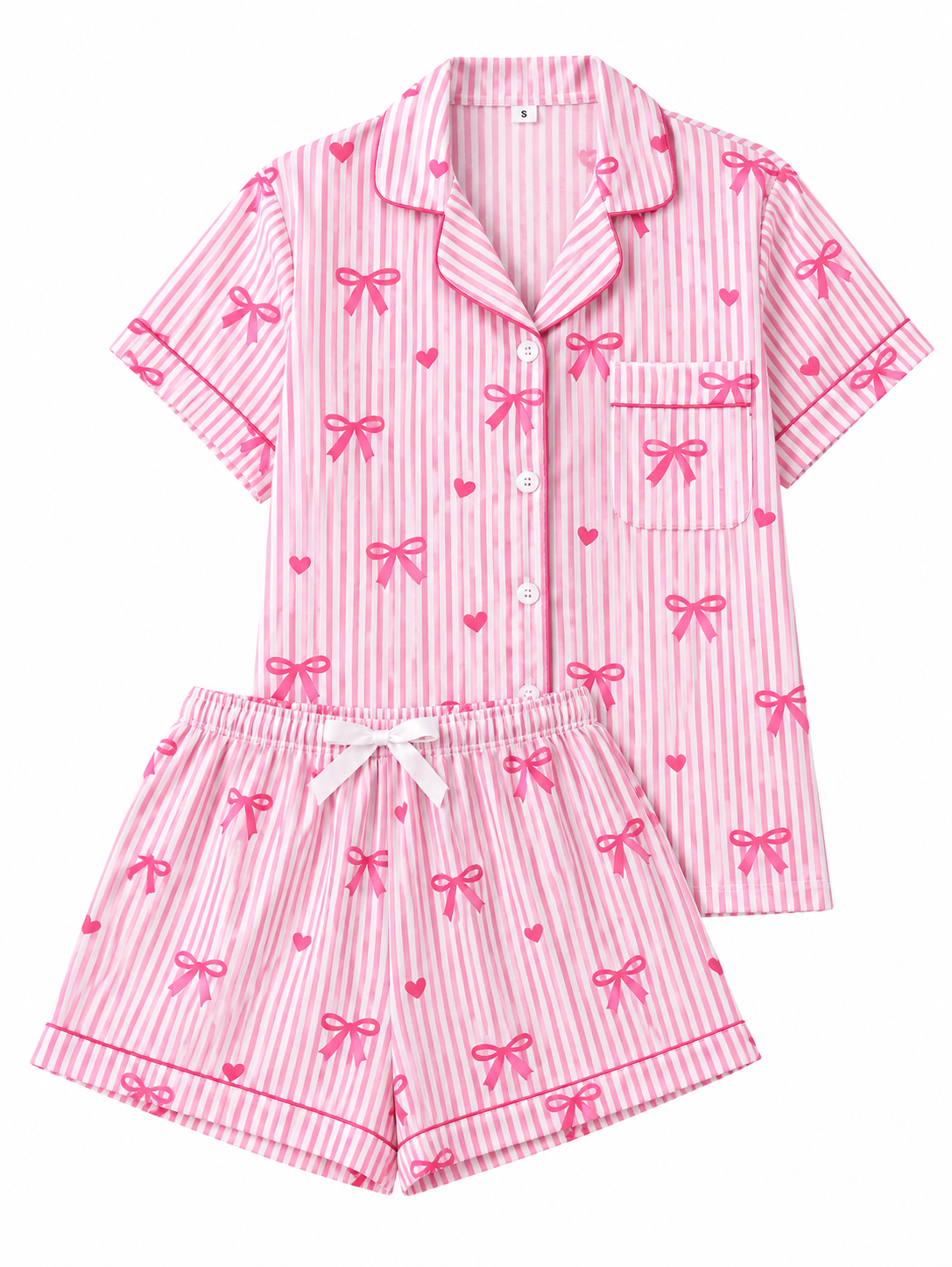 Sweetheart Satin Pajama Set