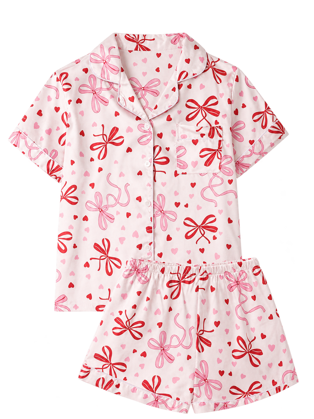 Cozy Christmas Bows Silk Set