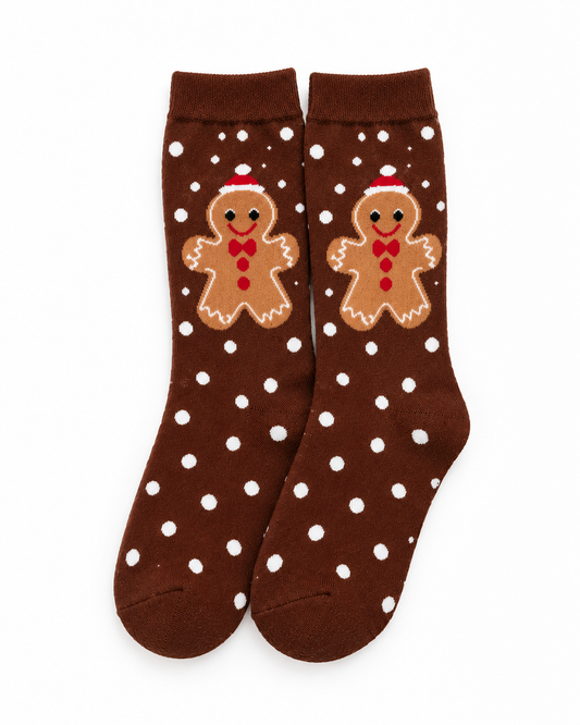 Gingerbread Kisses Christmas Socks