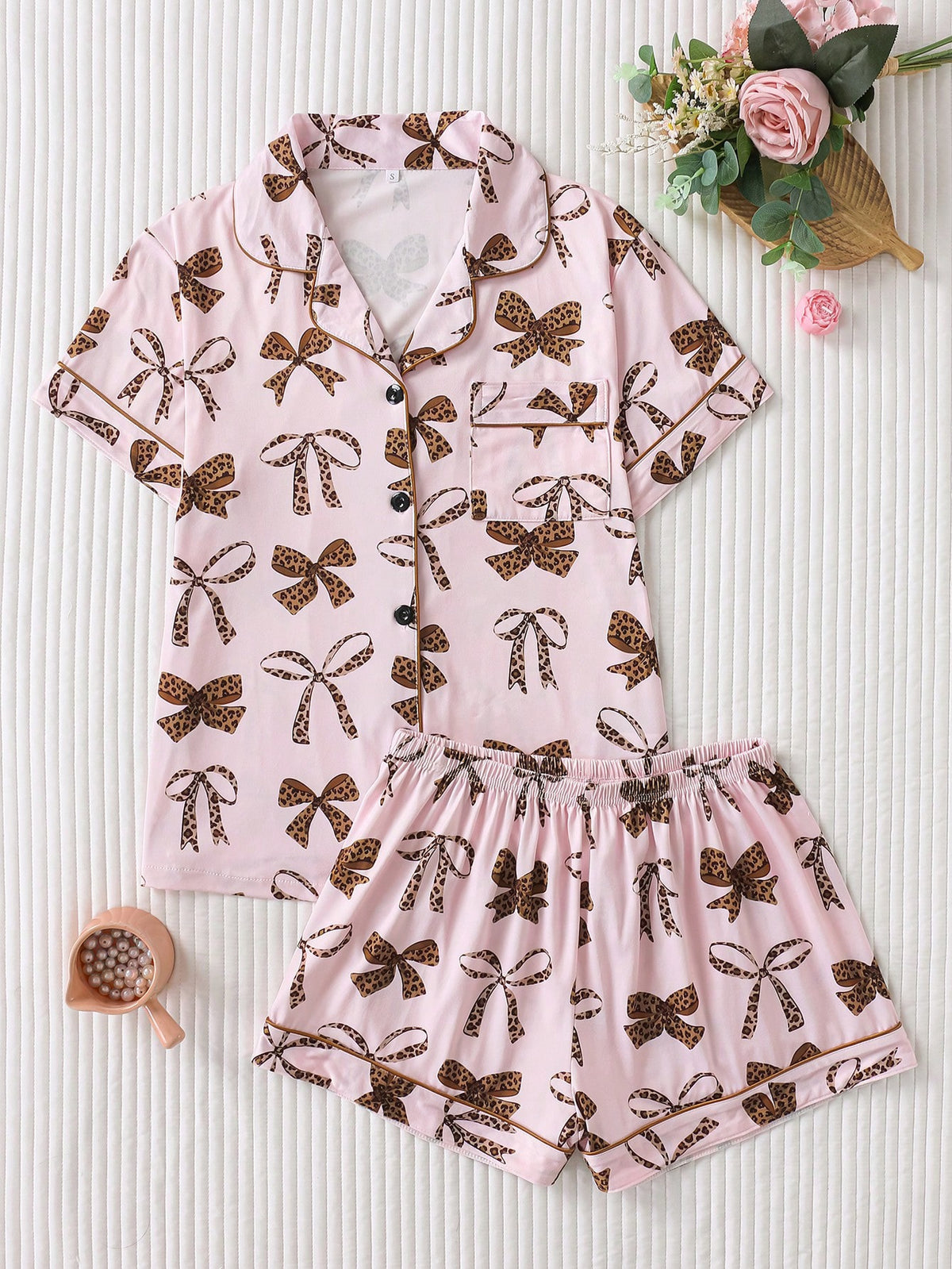 Leopard Sweetheart Pajama Set