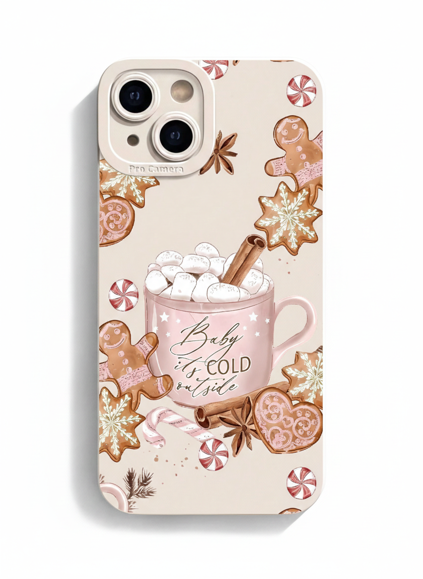 Cream Gingerbread Xmas Case